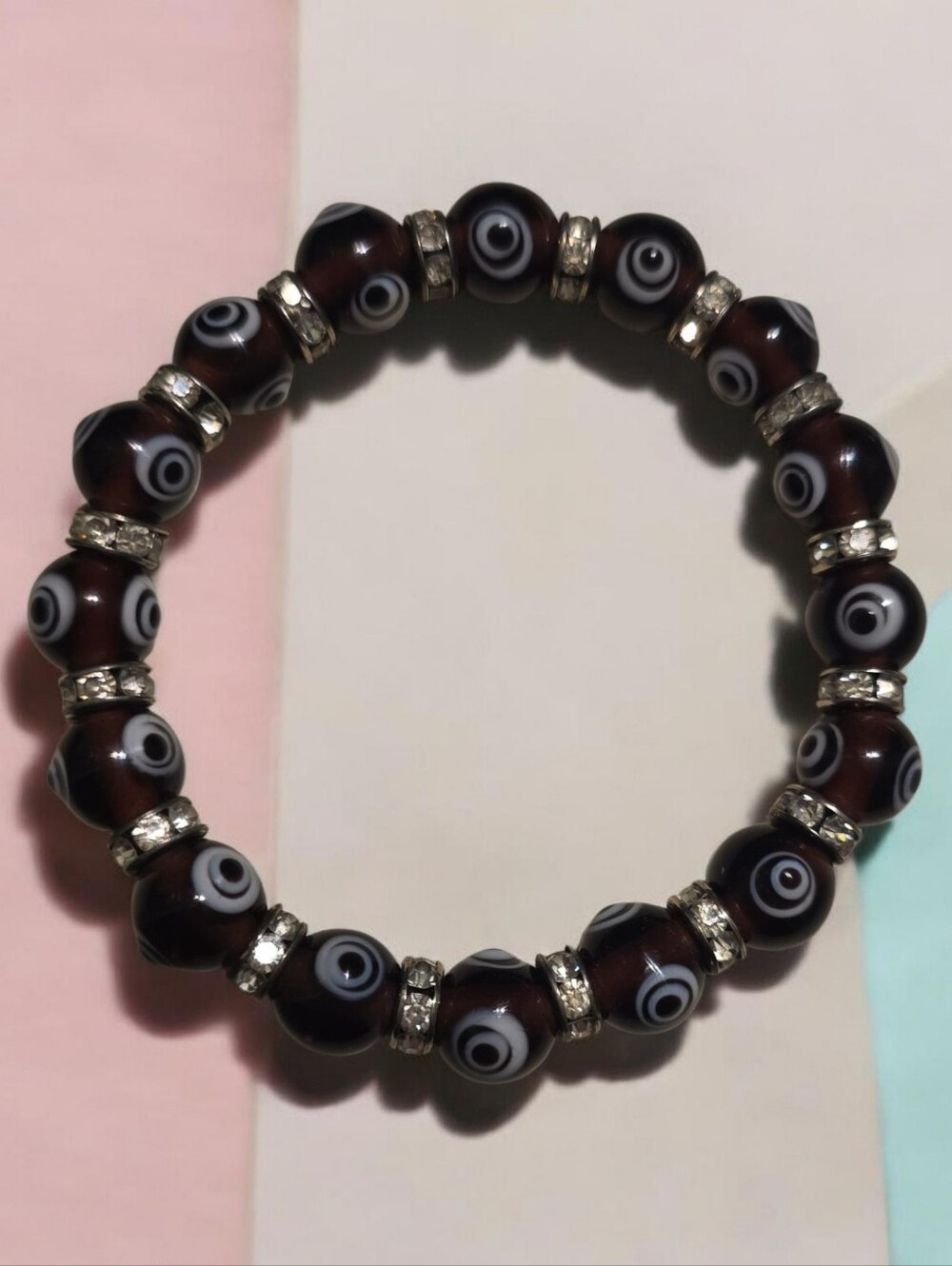 Evil Eye Beaded Stretch Bracelet